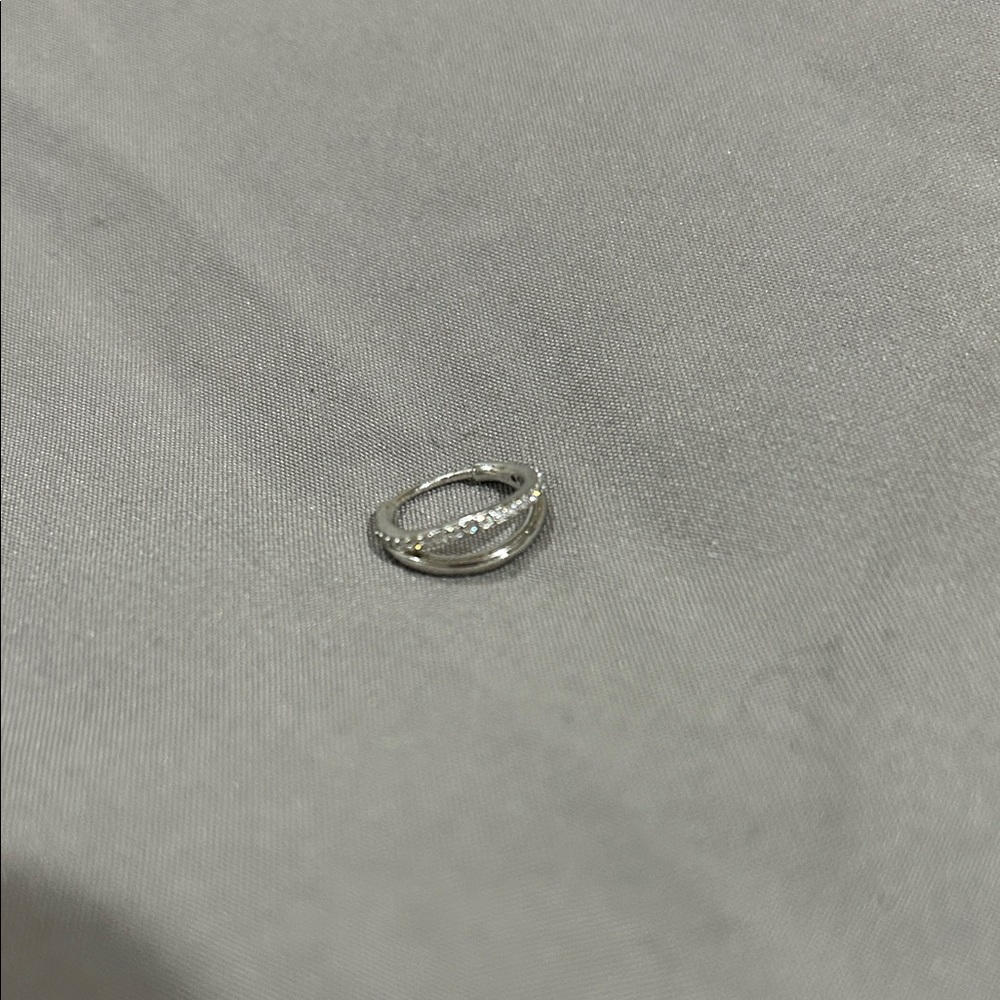 Cartridge Earring silver & cubic zirconia